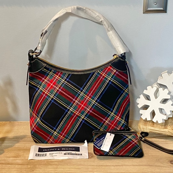 NWT Tartan/Plaid Erica Dooney & Bourke purse PLUS matching coin purse - Picture 6 of 10